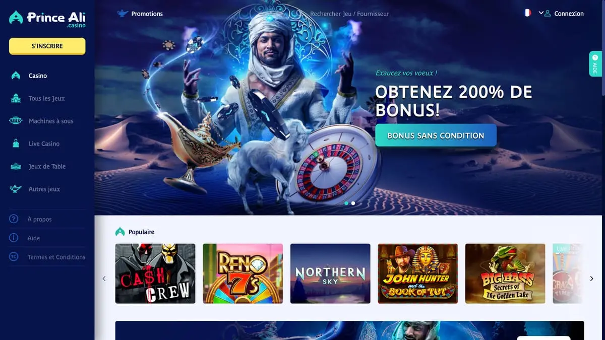 Prince Ali Casino : télécharger l'appli (France)